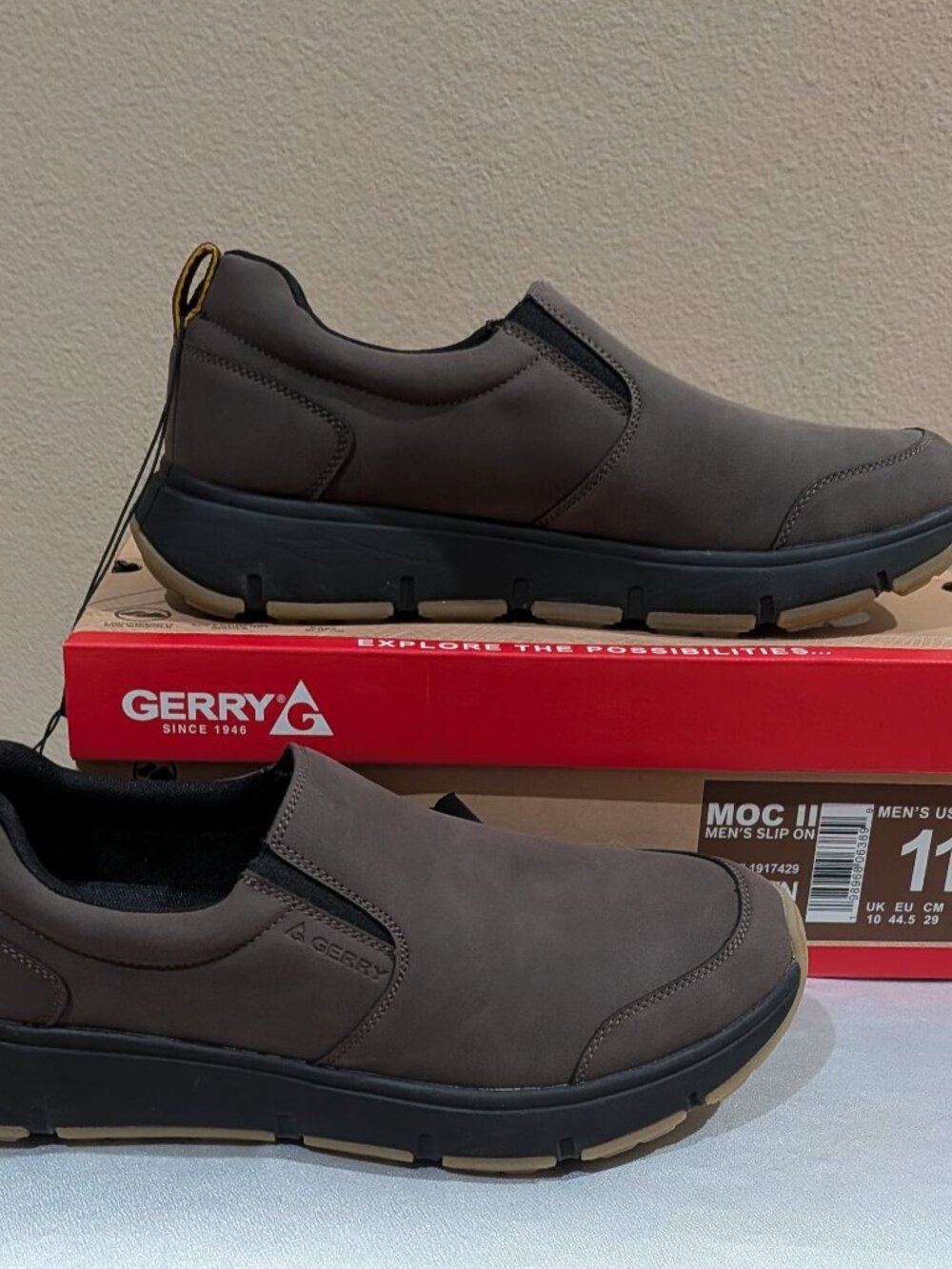 New Gerry Men's Moc II Slip On Shoes Brown Size 11